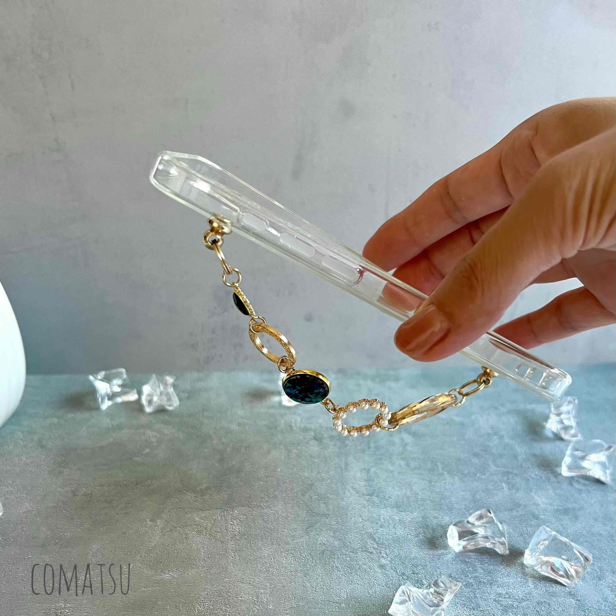 洗練ラグジュアリー ハンドホルダー付きスマホケース 落下防止ベルトストラップ付きスマホカバー | 4枚目